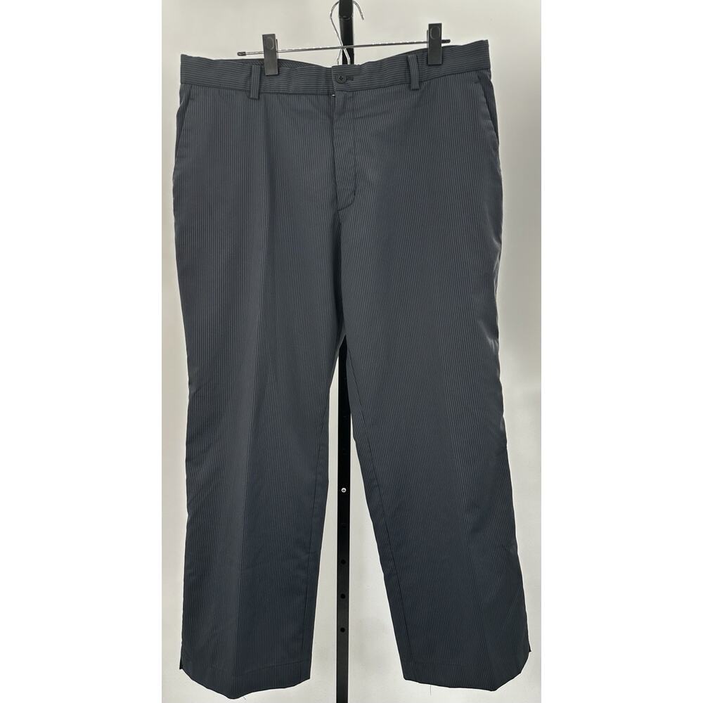 Nike Golf Dri-Fit Pants Mens 36x30 Gray Pinstripe Performance Stretch
